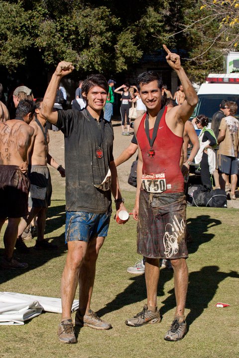 Me (left) and Francisco (right) celebrating at the finish! Wo0t!